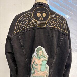 Decorated jean jacket